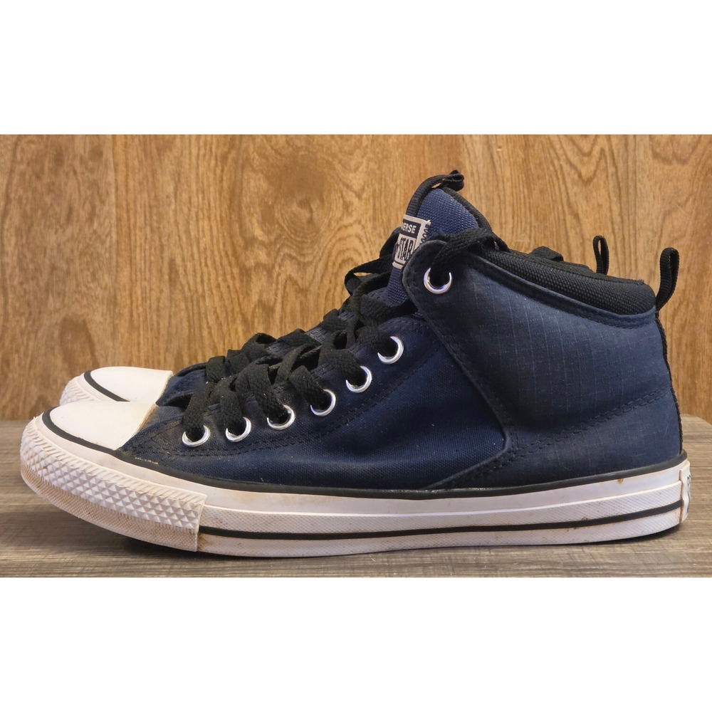 Converse Chuck Taylor All Star High Street Mid Sneakers Mens 7.5 Womens 9.5 Navy - Picture 4 of 11